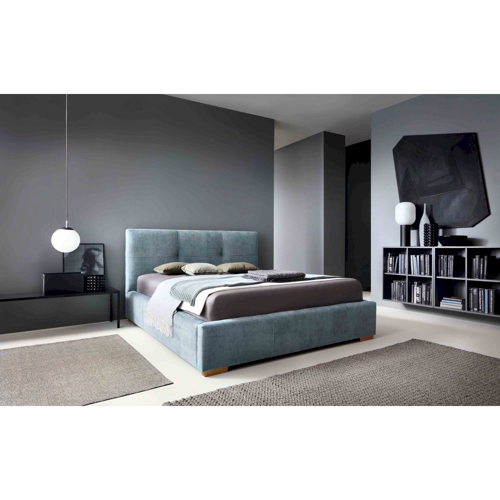 (90x200) PROMOCJA Łóżko tapicerowane Lily + Stelaż + Materac