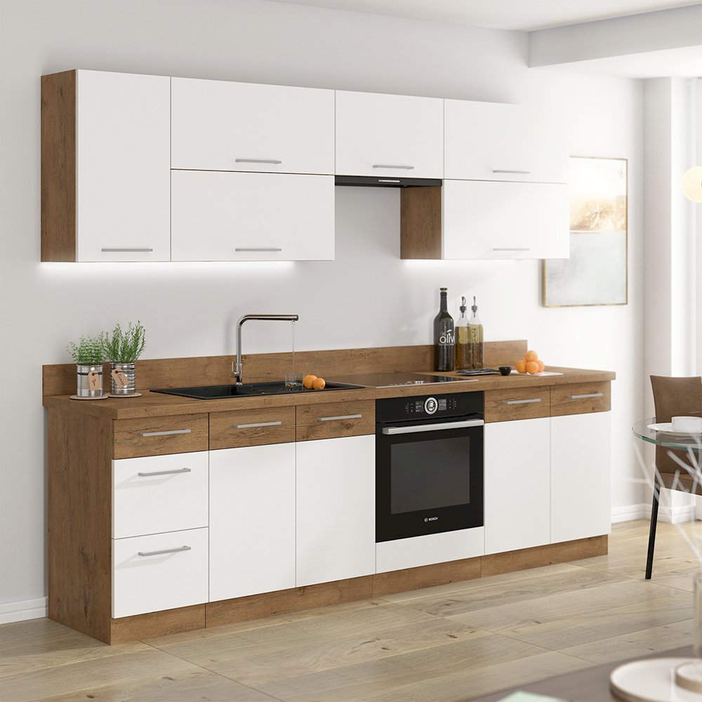 Meble kuchenne Vigo Biały Połysk zestaw 260/72