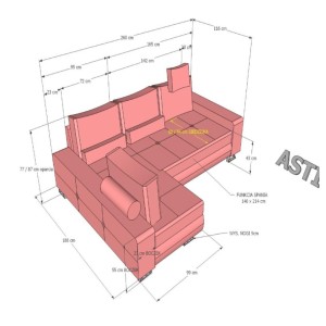 Narożnik Asti z zagłówkiem
