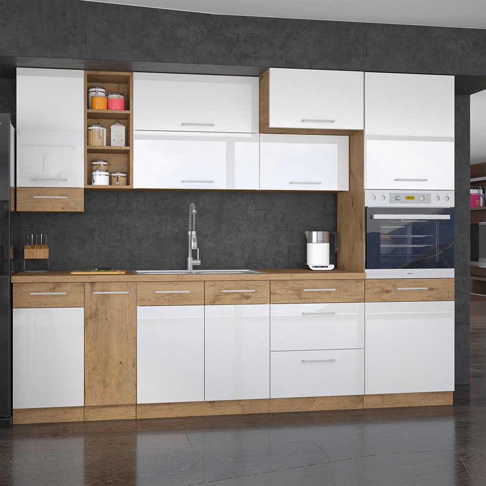 Meble Kuchenne Vigo Biały Połysk zestaw 270/72