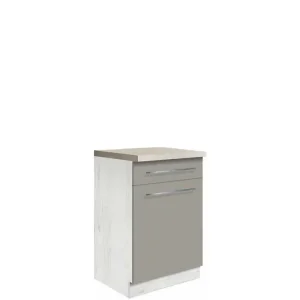 Szafka Kuchenna Creativa 4D z szufladą Szary Połysk