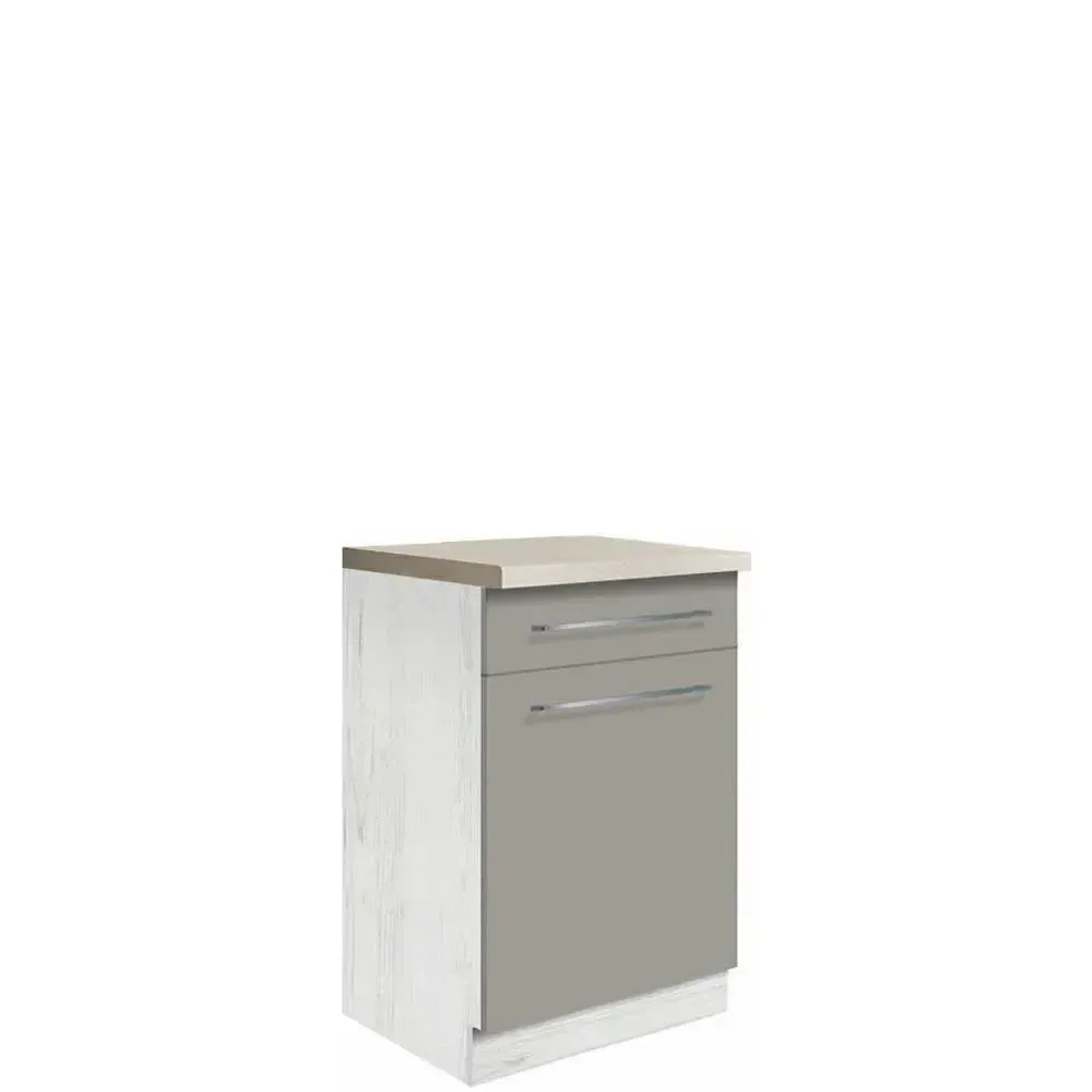 Szafka Kuchenna Creativa 4D z szufladą Szary Połysk