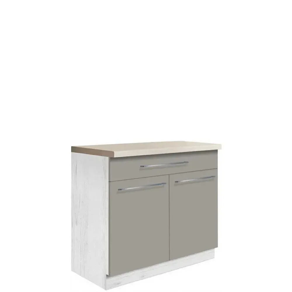 Szafka Kuchenna Creativa 7D z szufladą Szary Połysk