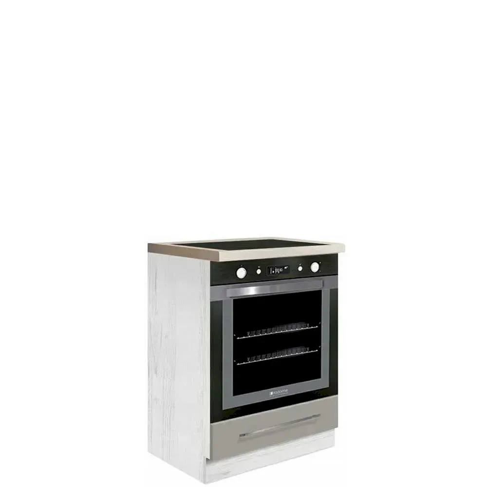 Szafka kuchenna Creativa 17D na piekarnik Szary Połysk