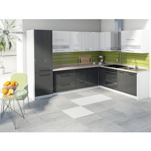 Szafka kuchenna Creativa 16D narożna z pólką obrotową Szary Połysk