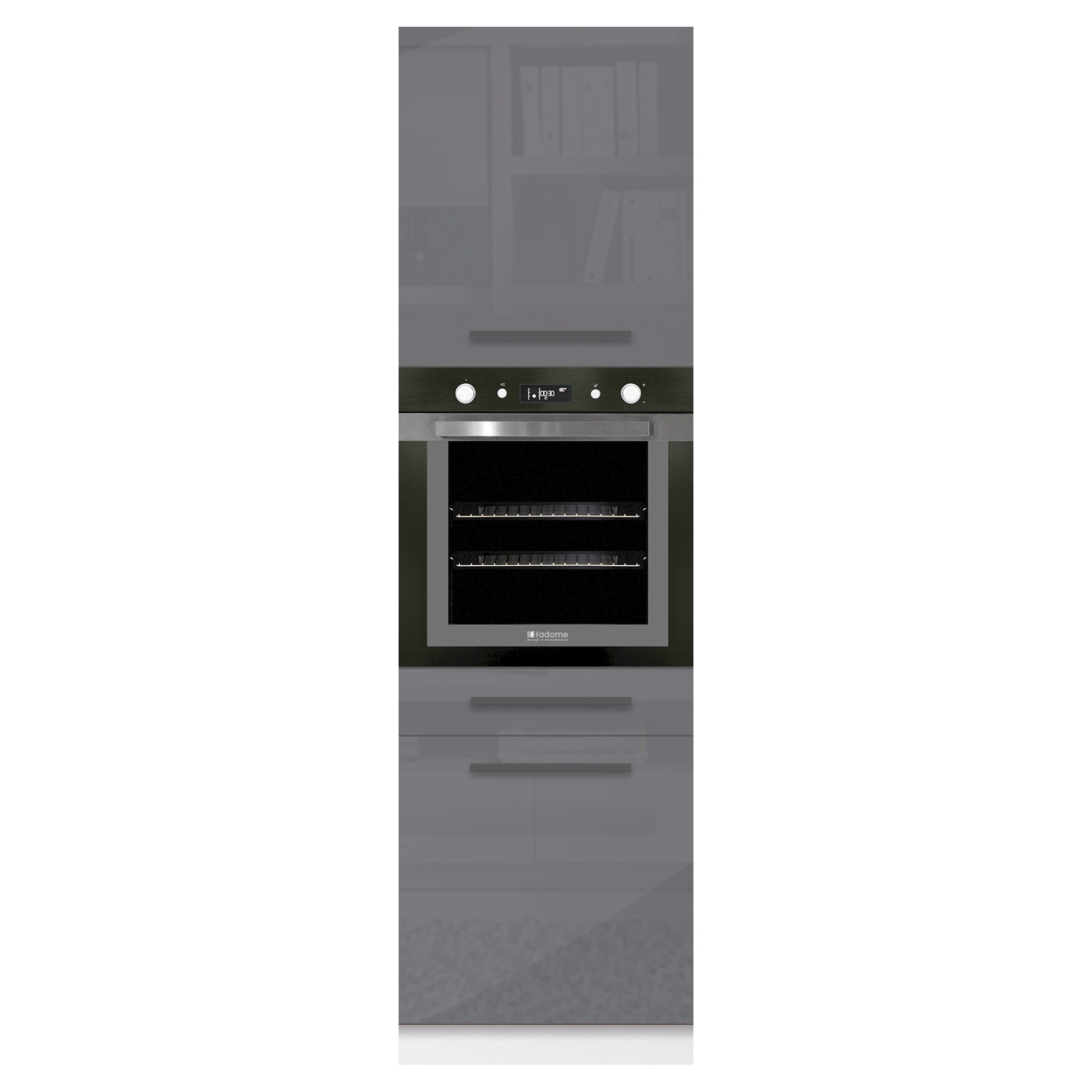 Szafka kuchenna Creativa 20D wysoka Szary Połysk