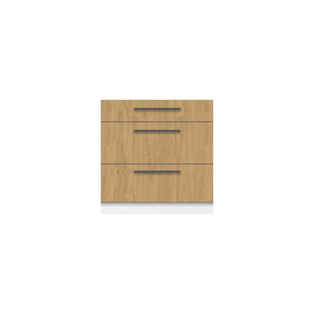 Szafka Kuchenna Creativa 22D z szufladami Szary Połysk