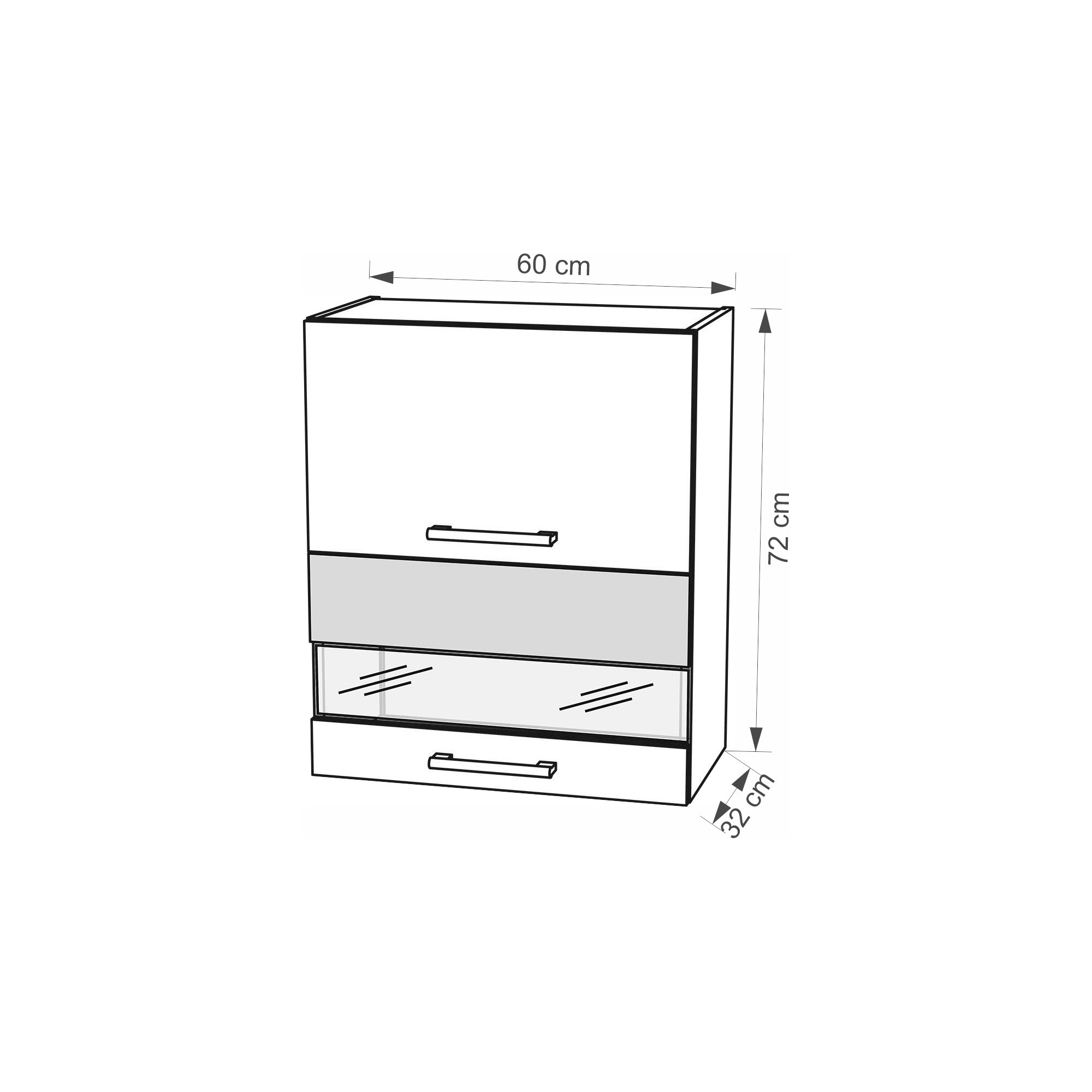 Szafka kuchenna Creativa 40G z szybą