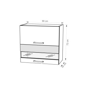Szafka kuchenna Creativa 42G z szybą