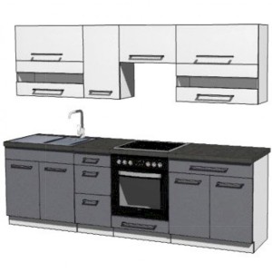 Meble kuchenne Creativa zest. Podstawowy Szary Połysk