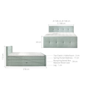 Łóżko kontynentalne Medino 140x200