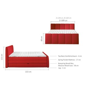Łóżko kontynentalne Fresco 140x200