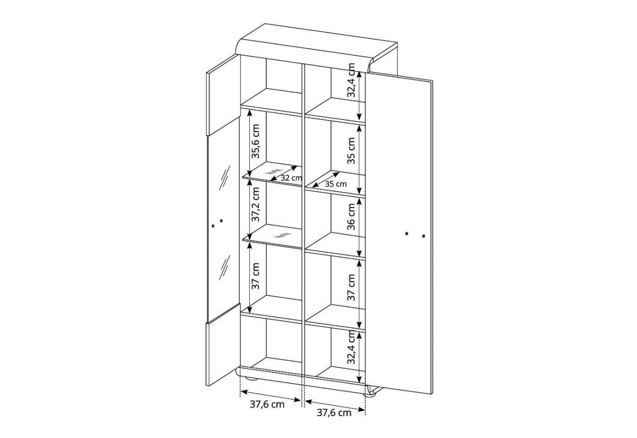 Meblościanka Link Dąb Sonoma