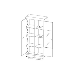 Witryna niska Link 80 Dąb Sonoma