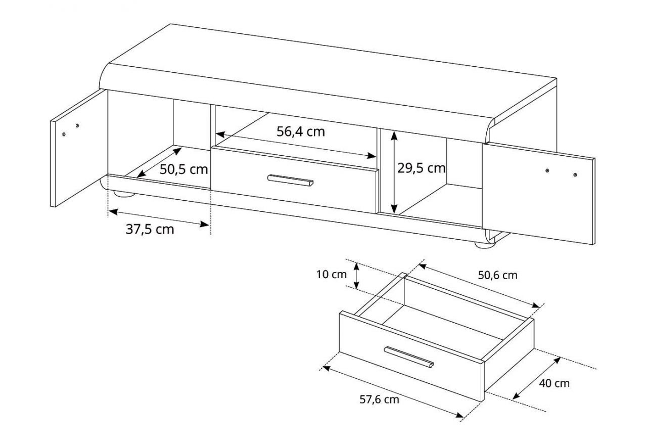Szafka RTV Link Dąb Sonoma