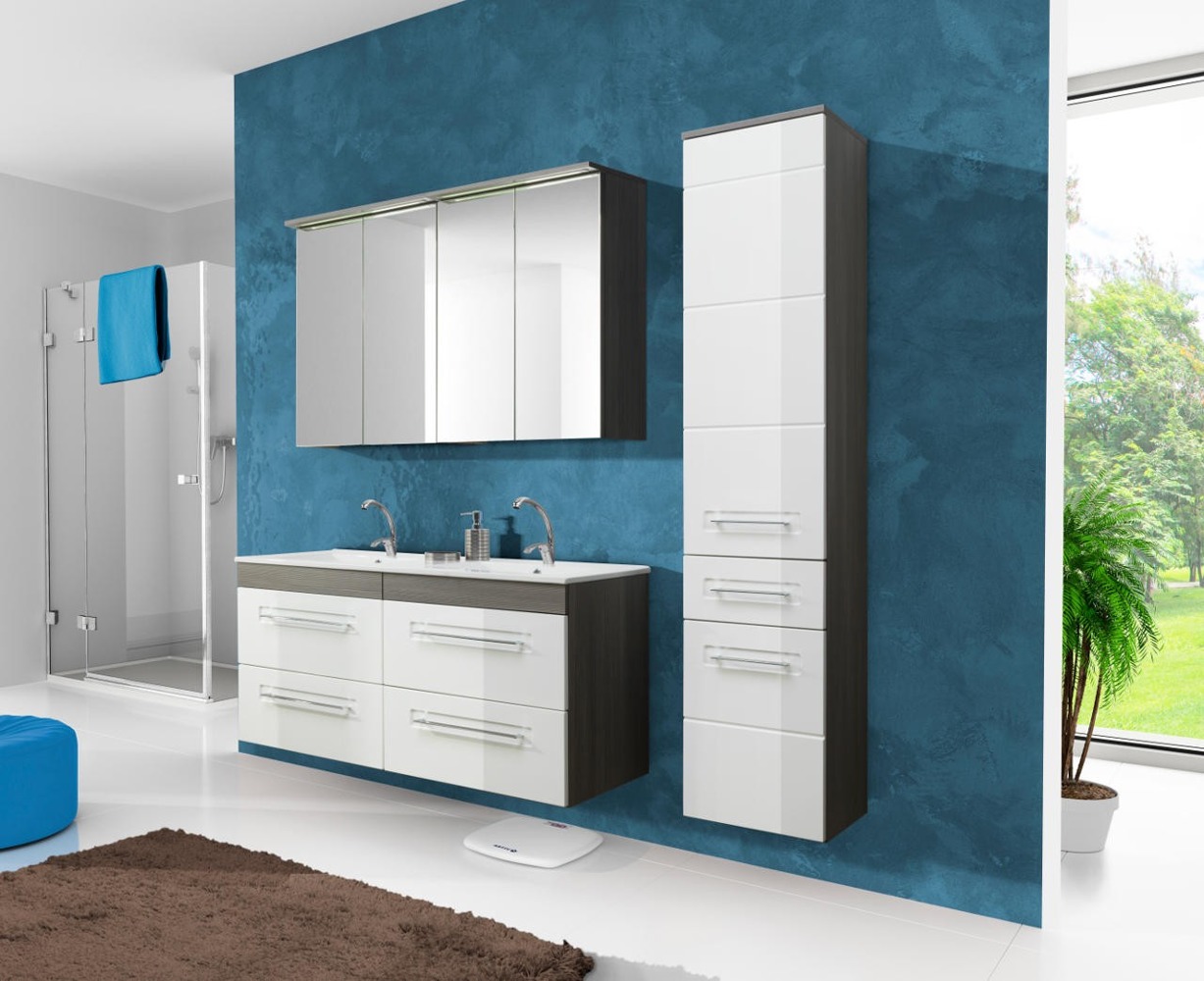 Podwójna umywalka ceramiczna 120 cm