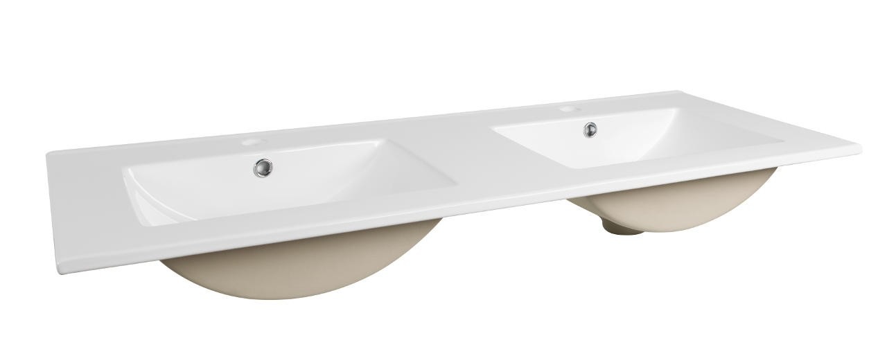 Podwójna umywalka ceramiczna 120 cm