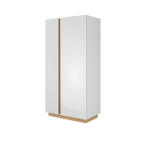 Szafa Arco 96 Biały + Dąb Grandson + Biały połysk