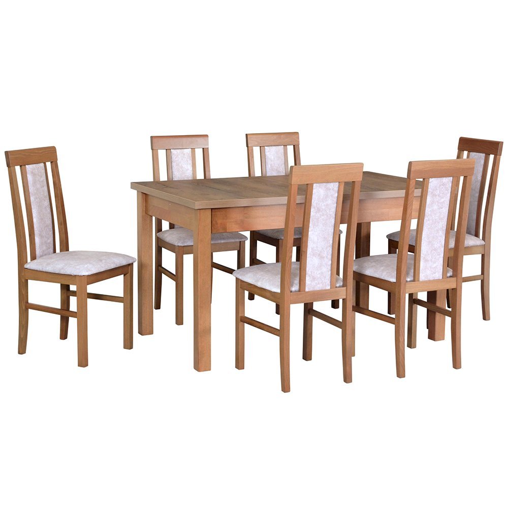 Stół Modena 1 + 6 krzeseł Nilo 2