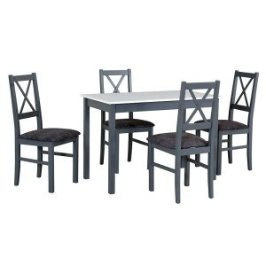 Stół Max 2 + 4 krzeseła Nilo 10