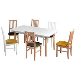 Stół Oslo 7 + 6 krzeseł Nilo 7