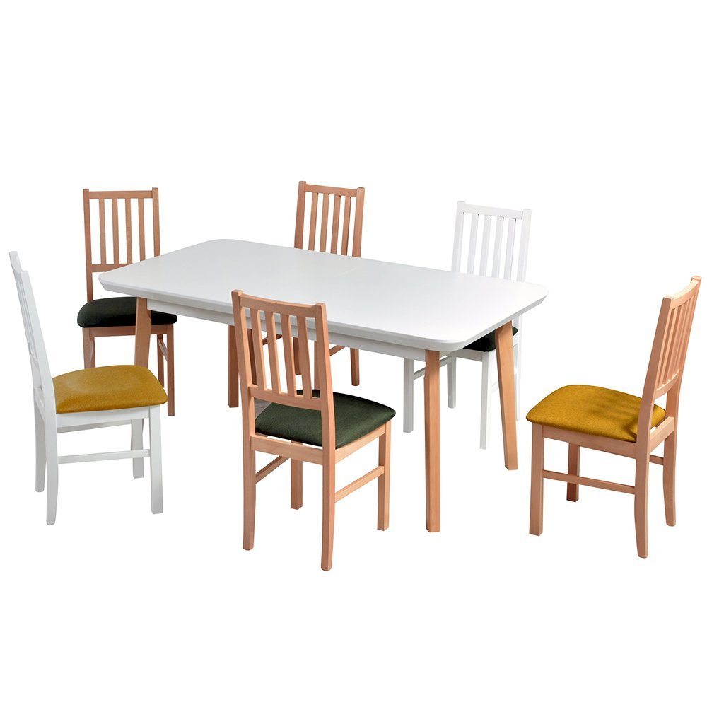 Stół Oslo 7 + 6 krzeseł Nilo 7