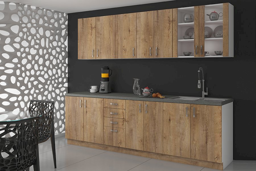 Meble kuchenne Sara Dąb Lefkas zestaw 260 / 72