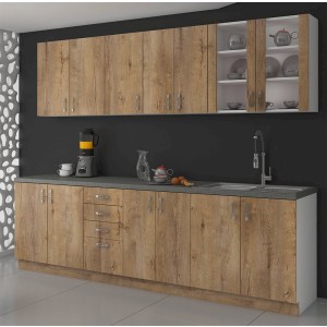 Meble kuchenne Sara Dąb Lefkas zestaw 260 / 72