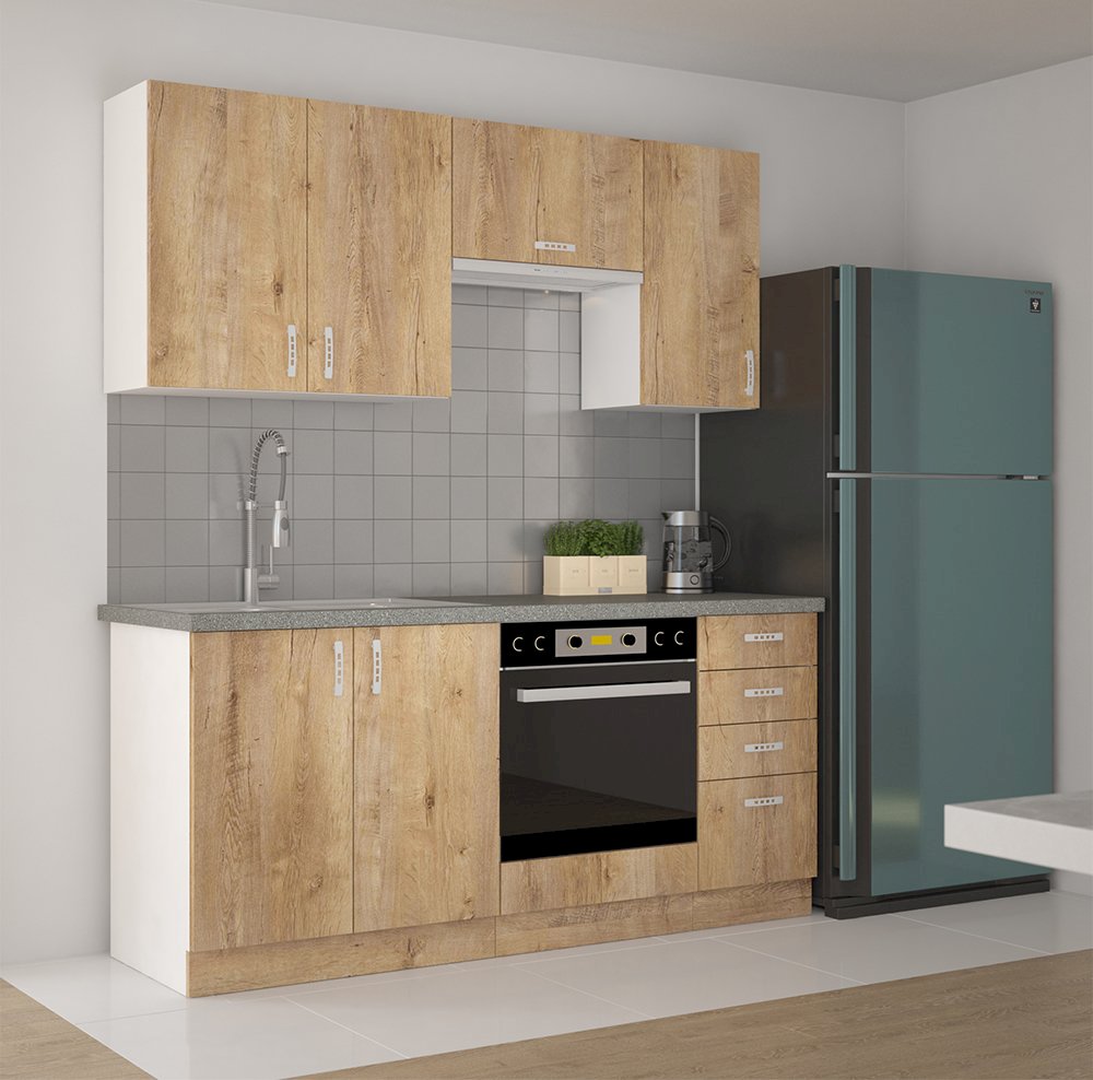 Meble kuchenne Sara Dąb Lefkas zestaw 170 / 72