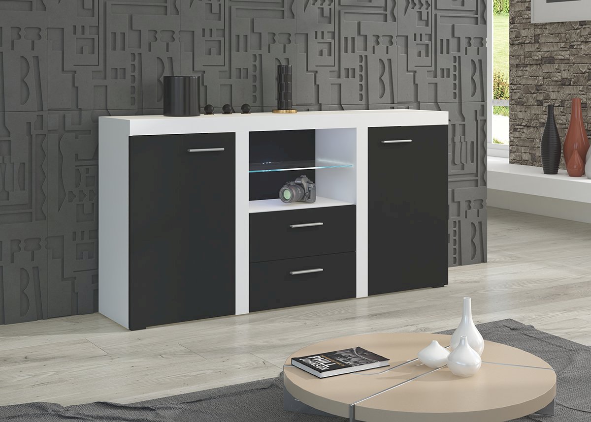 Komoda Asti Biały + Czarny