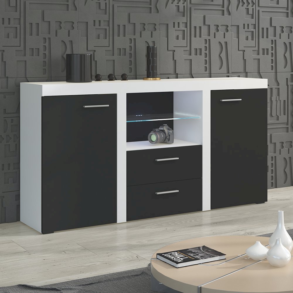 Komoda Asti Biały + Czarny