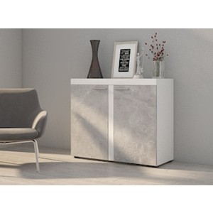 Komoda Rumba Biały + Beton Jasny 2F