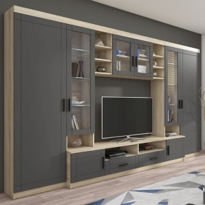 Meblościanka Paris Dąb Sonoma + Grafit