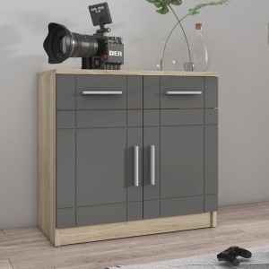 Komoda Paris Dąb Sonoma + Grafit 2F 2S