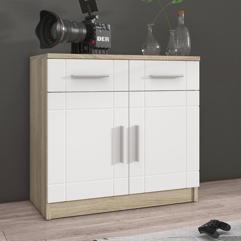 Komoda Paris Dąb Sonoma + Grafit 2F 2S