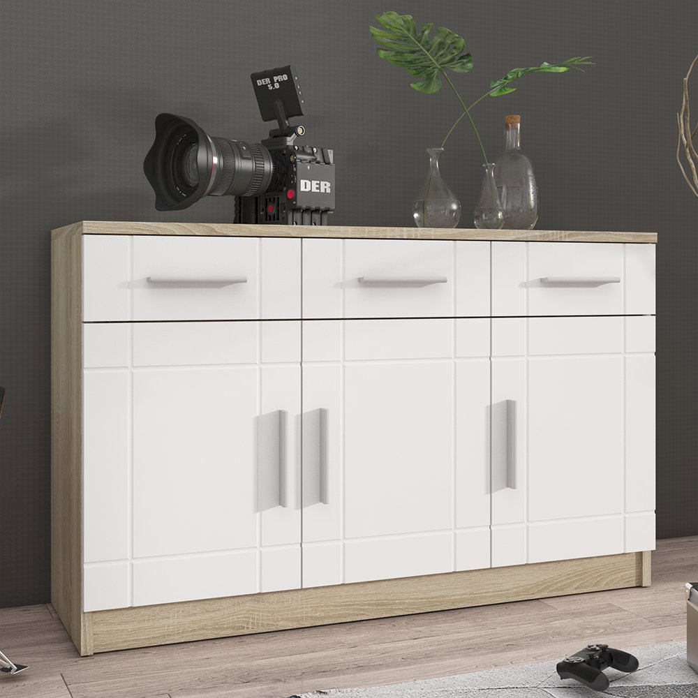 Komoda Paris Dąb Sonoma + Biały