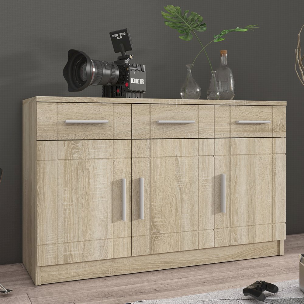 Komoda Paris Dąb Sonoma 3F 3S