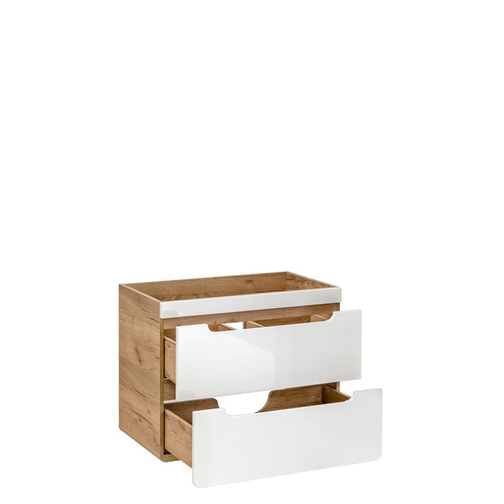 Biała szafka pod umywalkę 60 cm Aruba 820