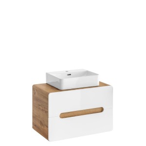 Biała szafka z umywalkę 80 cm Aruba 829