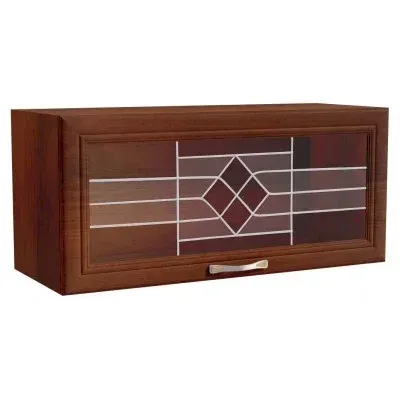 Sycylia - G80KS - szafka wisz niska 80 ze szkłem Orzech Milano