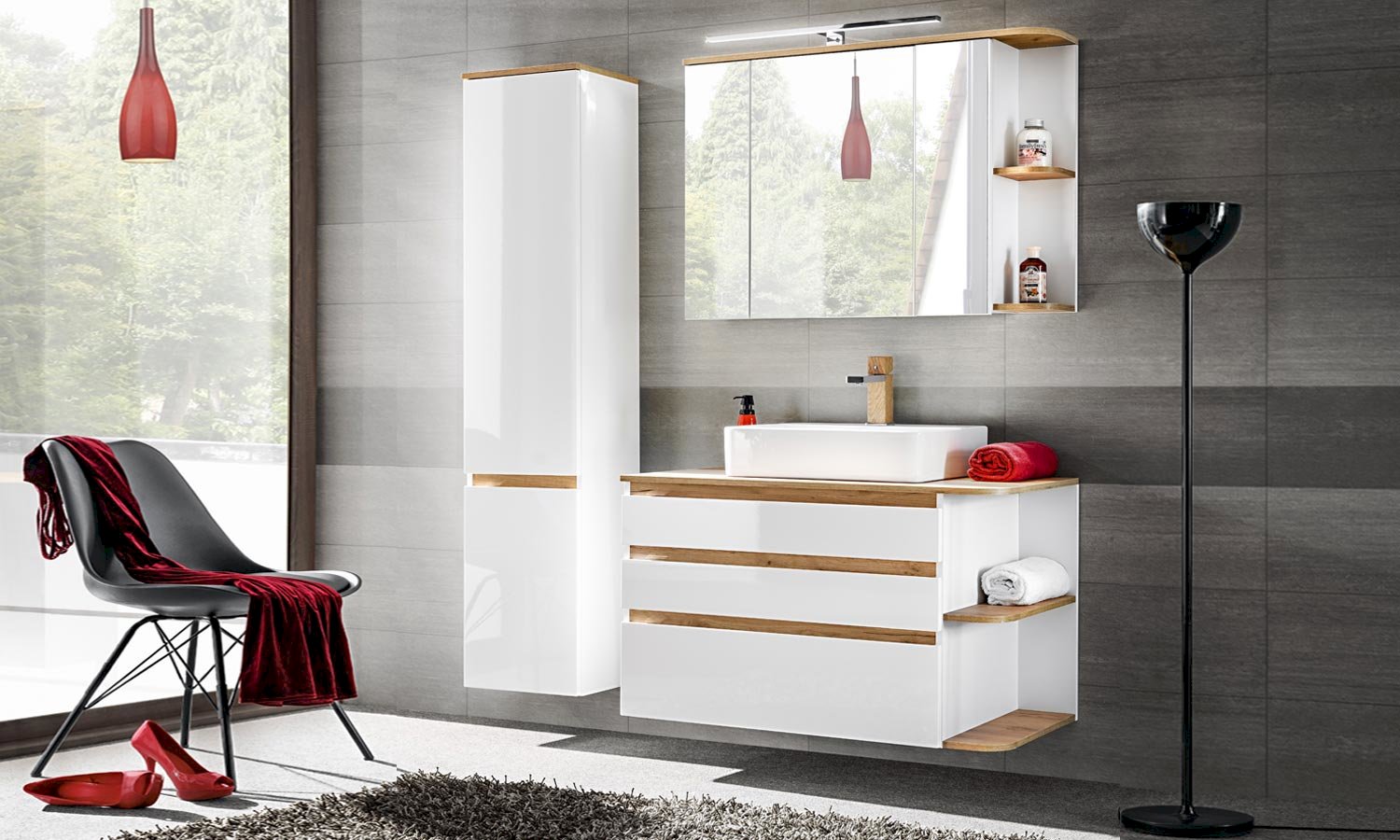 Szafka z umywalką Platinum 820