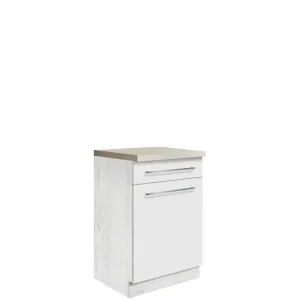 Szafka Kuchenna Creativa 4D z szufladą Biały Połysk