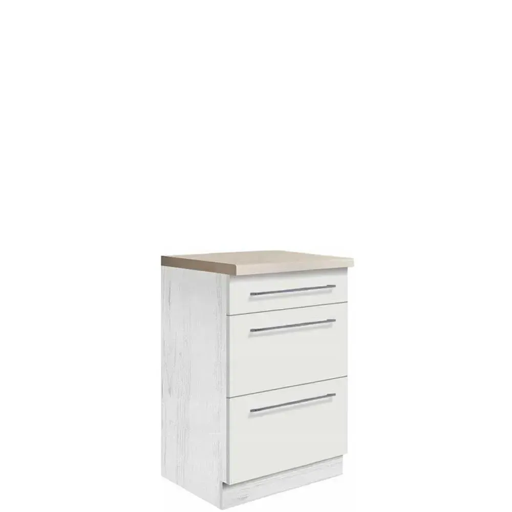 Szafka Kuchenna Creativa 9D z szufladami Biały Połysk