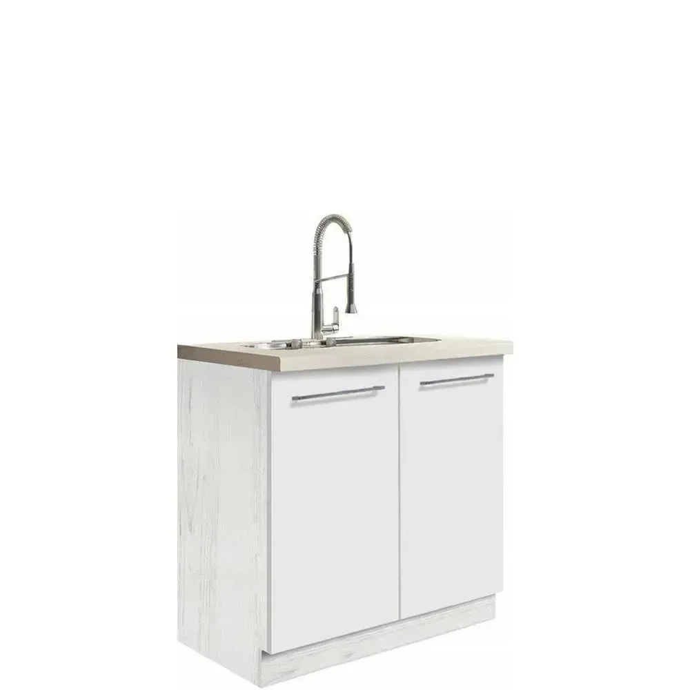 Szafka kuchenna Creativa 12D pod zlewozmywak Biały Połysk