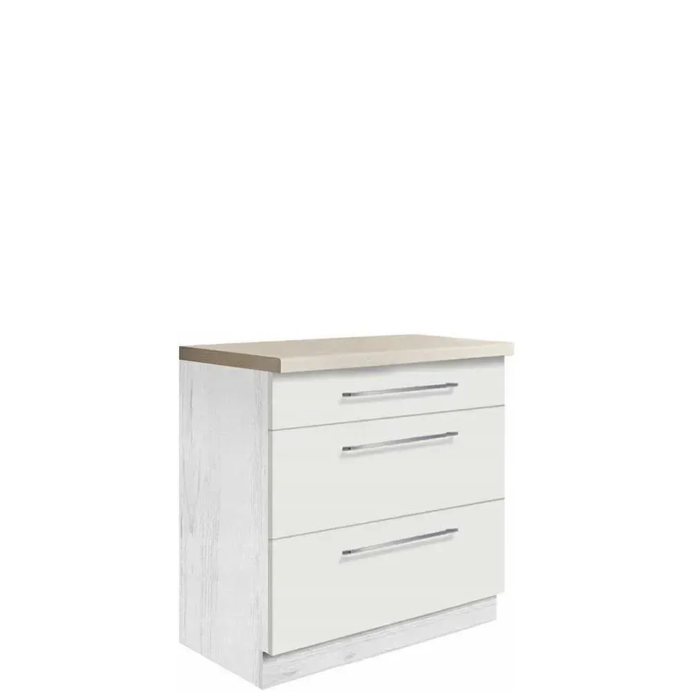 Szafka Kuchenna Creativa 22D z szufladami Biały Połysk