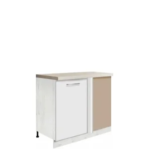 Szafka kuchenna Creativa 24D narożna + nerka lewy Biały Połysk