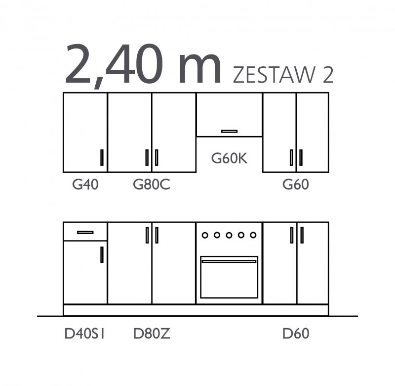 Meble kuchenne Prowansja 240