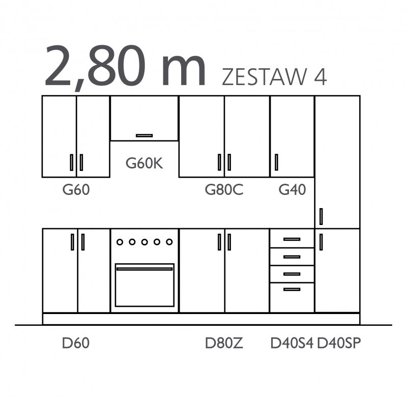 Meble kuchenne Prowansja 280
