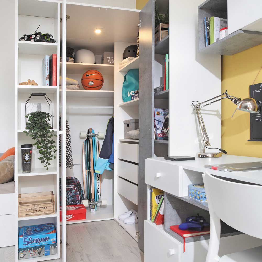 Garderoba Sigma SI1 Biały + Beton