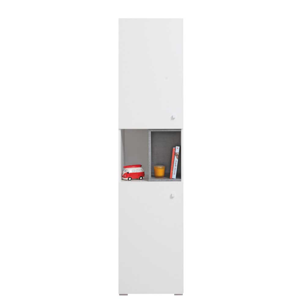 Regał Sigma SI5 Biały + Beton